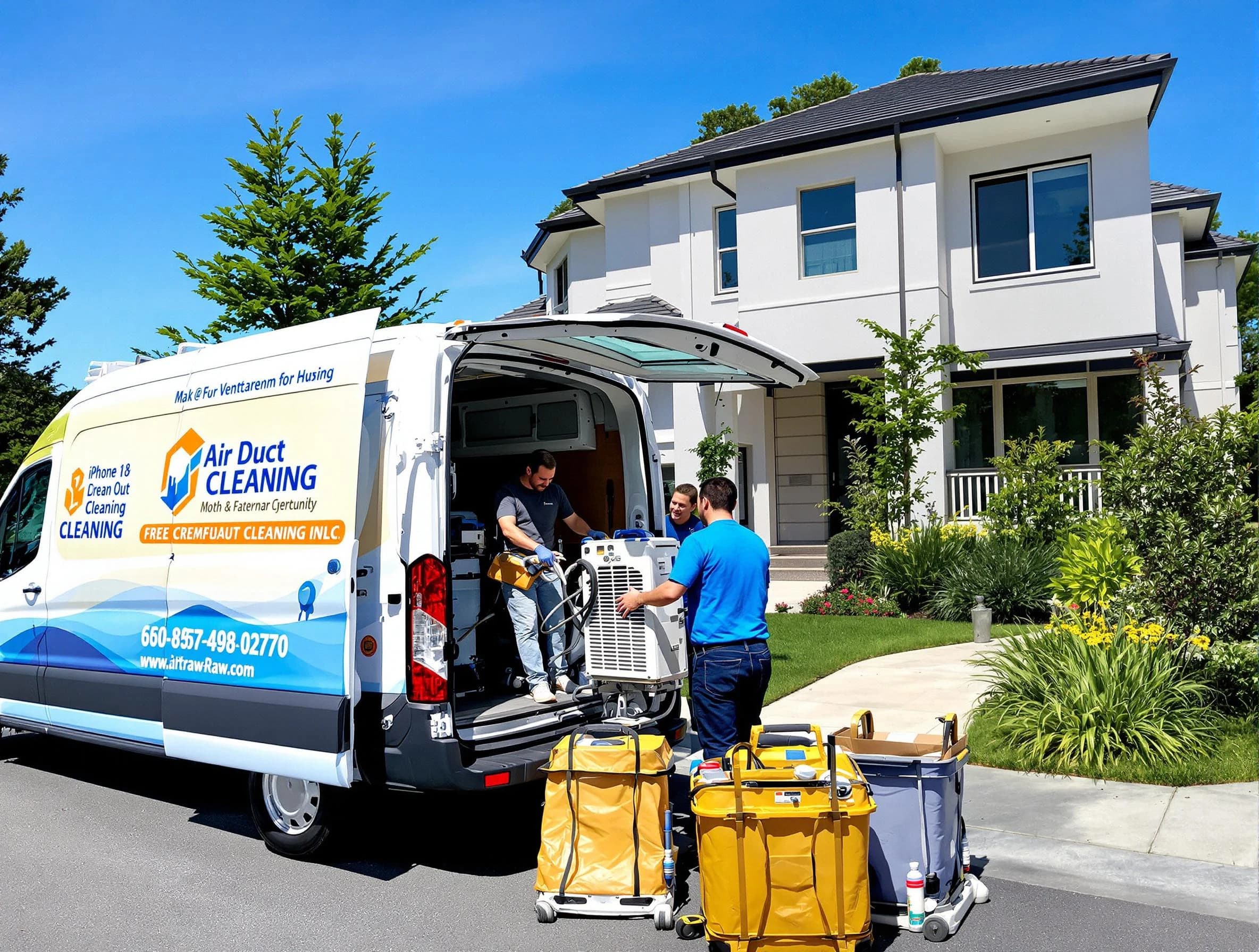 Duluth Air Duct Cleaning technician performing professional air duct cleaning in Duluth