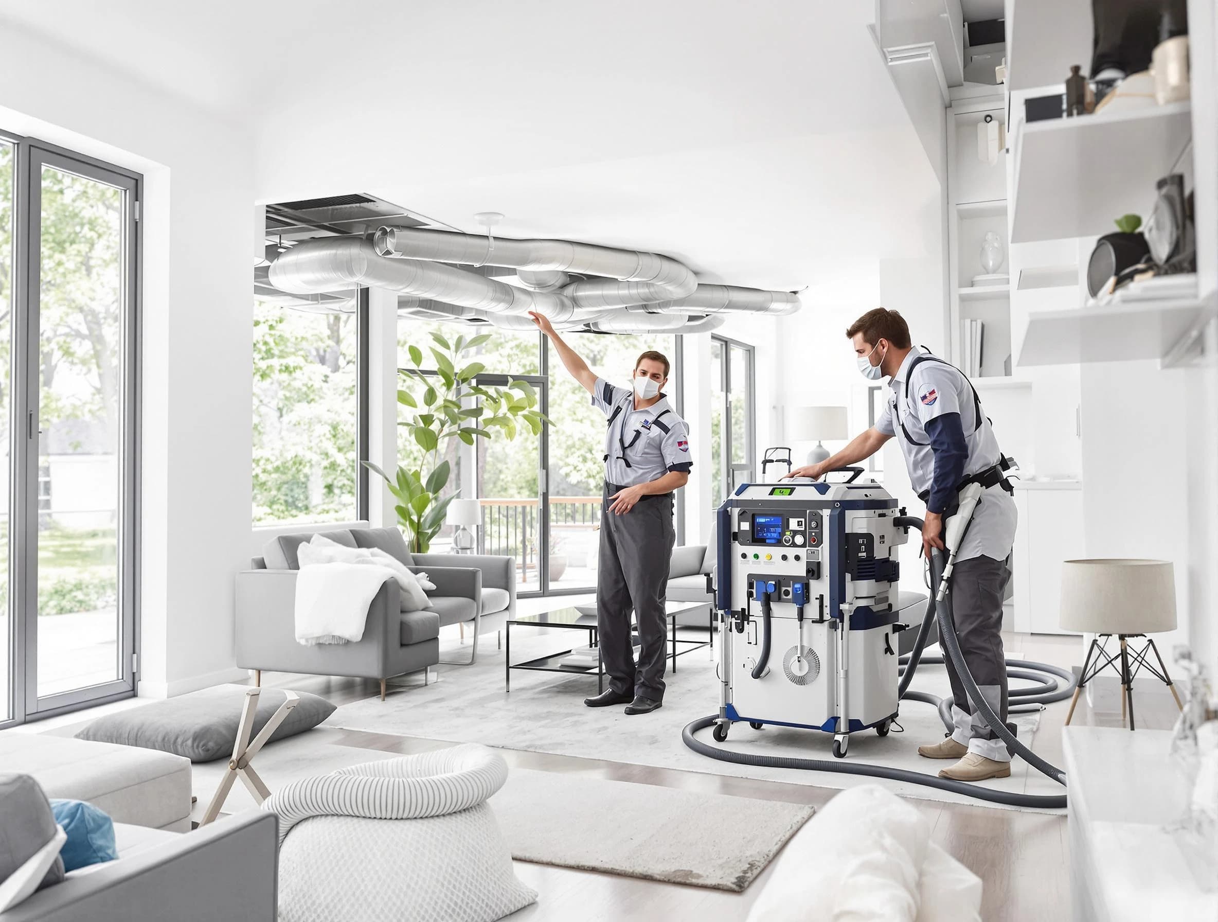 Duluth Air Duct Cleaning professional conducting pure air duct cleaning with state-of-the-art equipment in Duluth