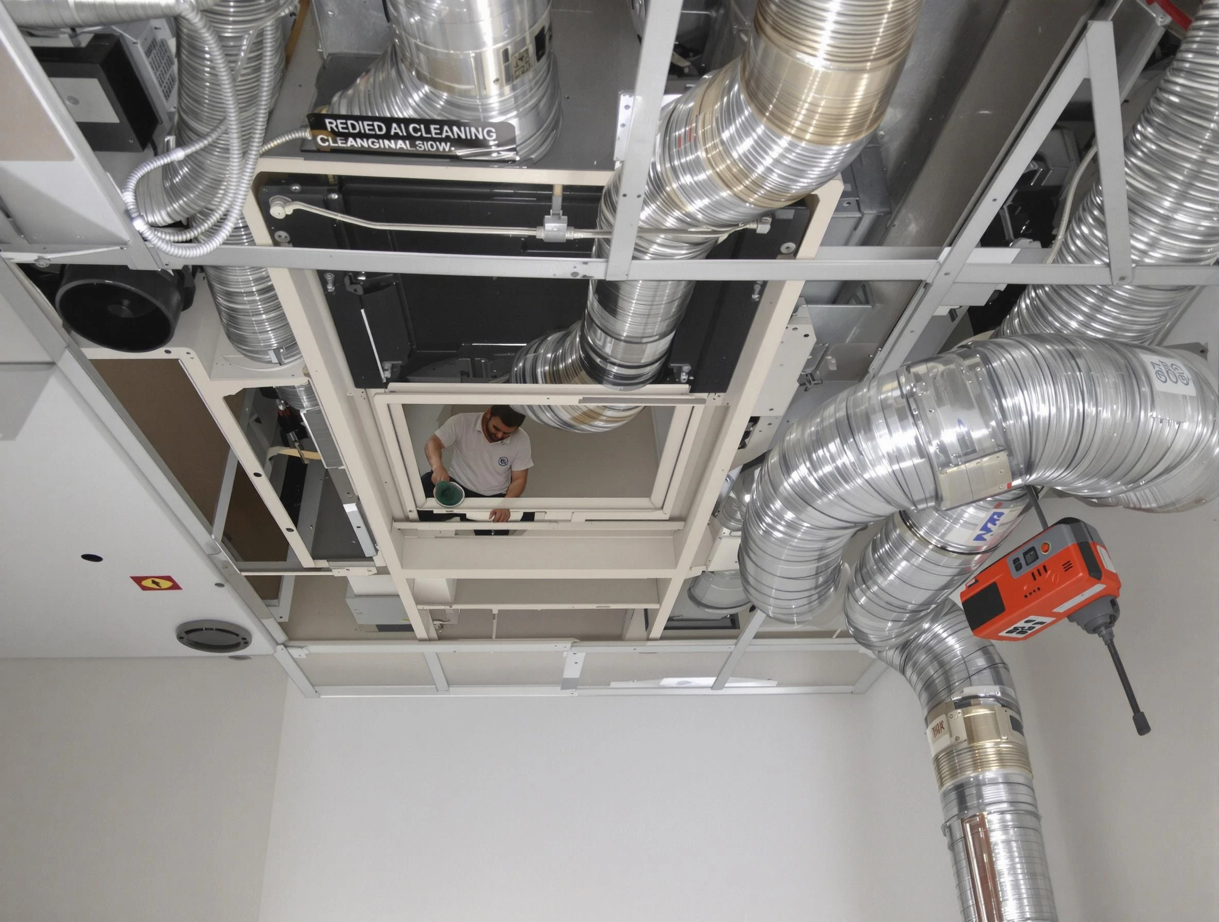 Duluth Air Duct Cleaning technician performing detailed central duct system cleaning in Duluth