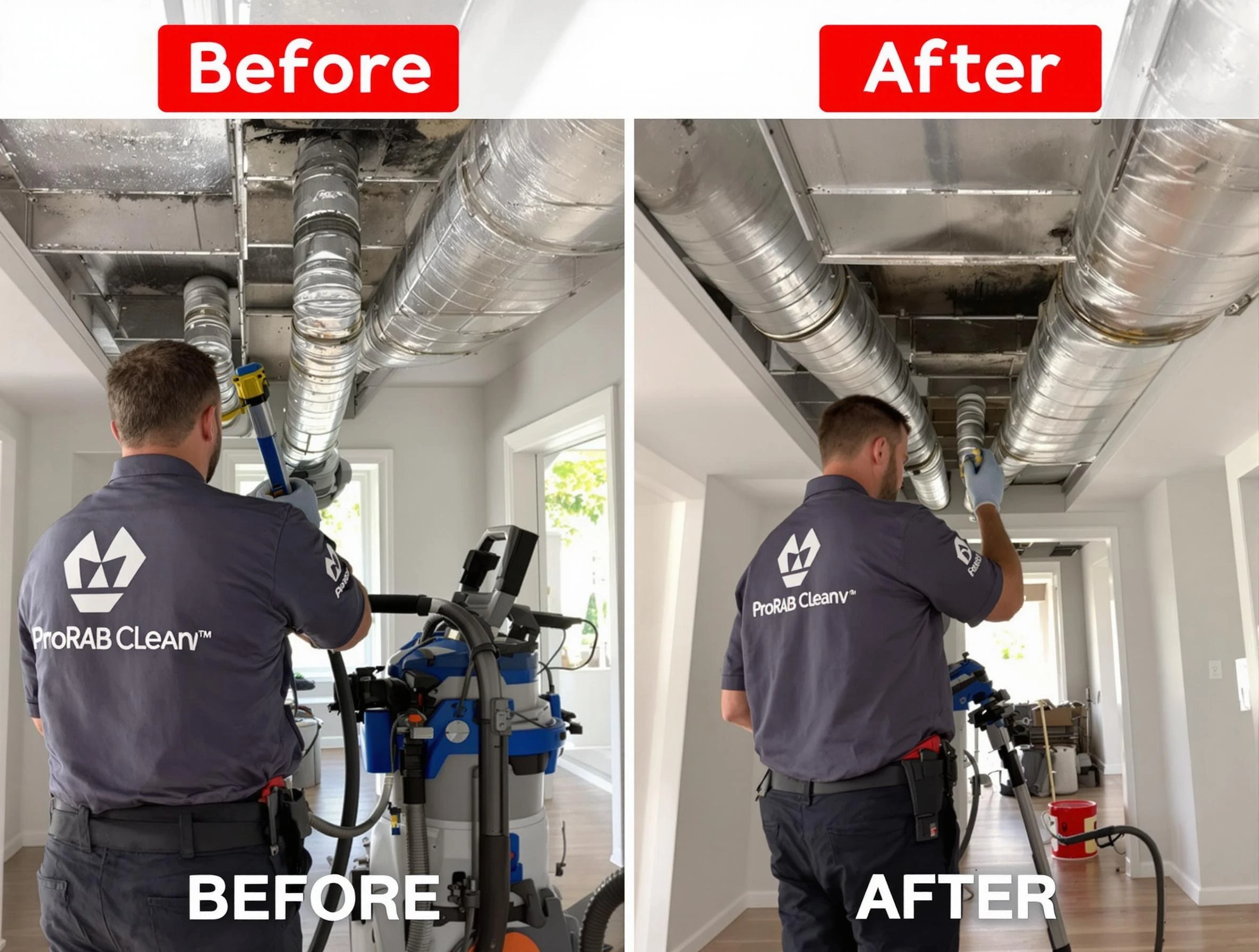 Duluth Air Duct Cleaning expert performing thorough residential duct cleaning in a Duluth home